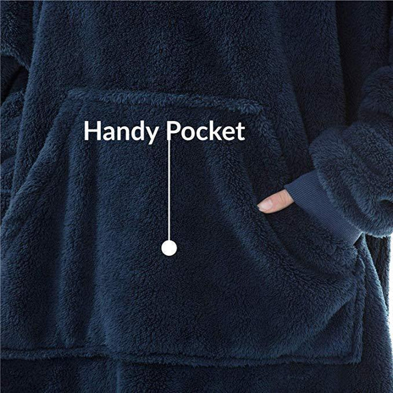 Hoodie with Big Pocket - Double-Sided Fleece 