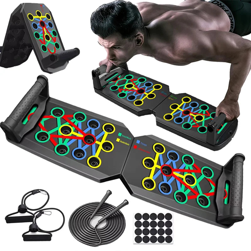 Portable Push-Up Board Set Fitness Equipment for Chest Abdomen Arms/Back