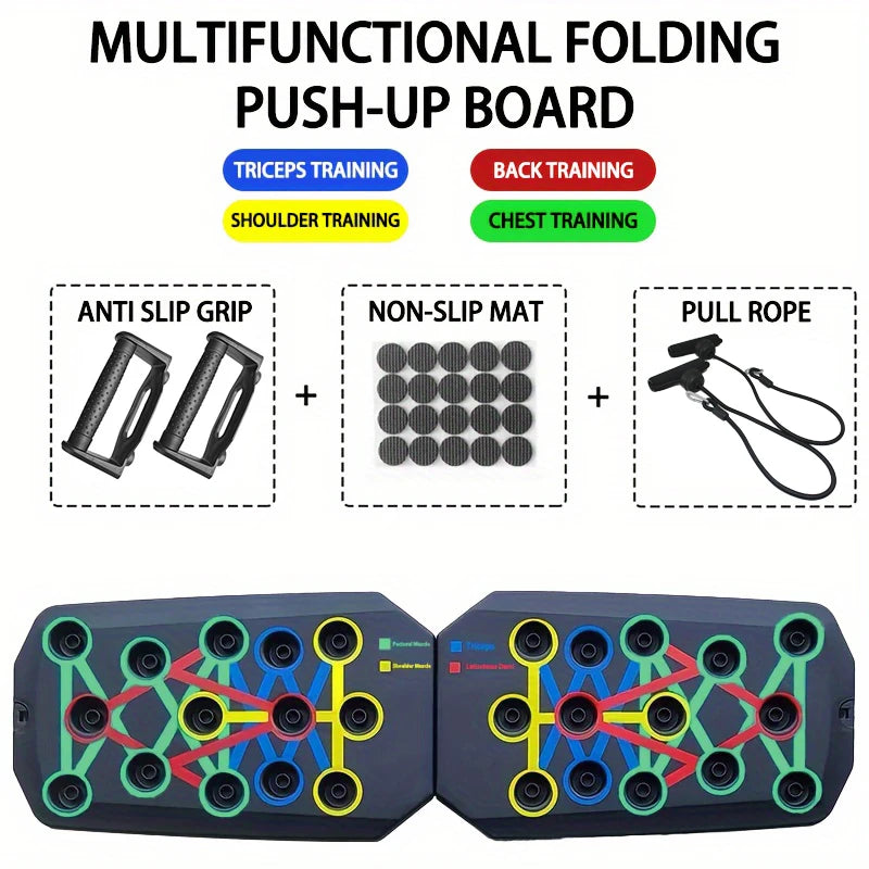 Portable Push-Up Board Set Fitness Equipment for Chest Abdomen Arms/Back