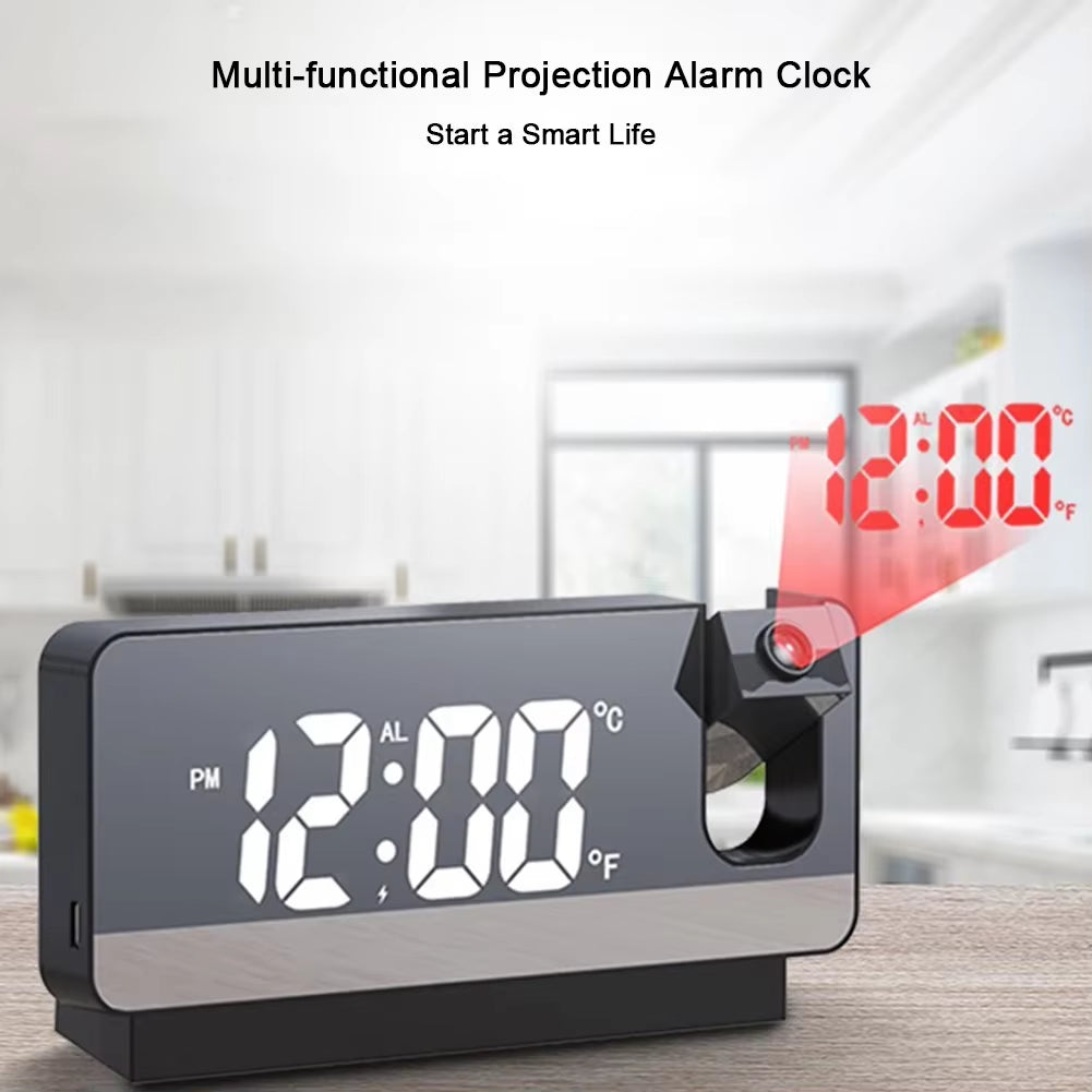 LED Digital Alarm Clock Snooze Function Clock and Temperature Display