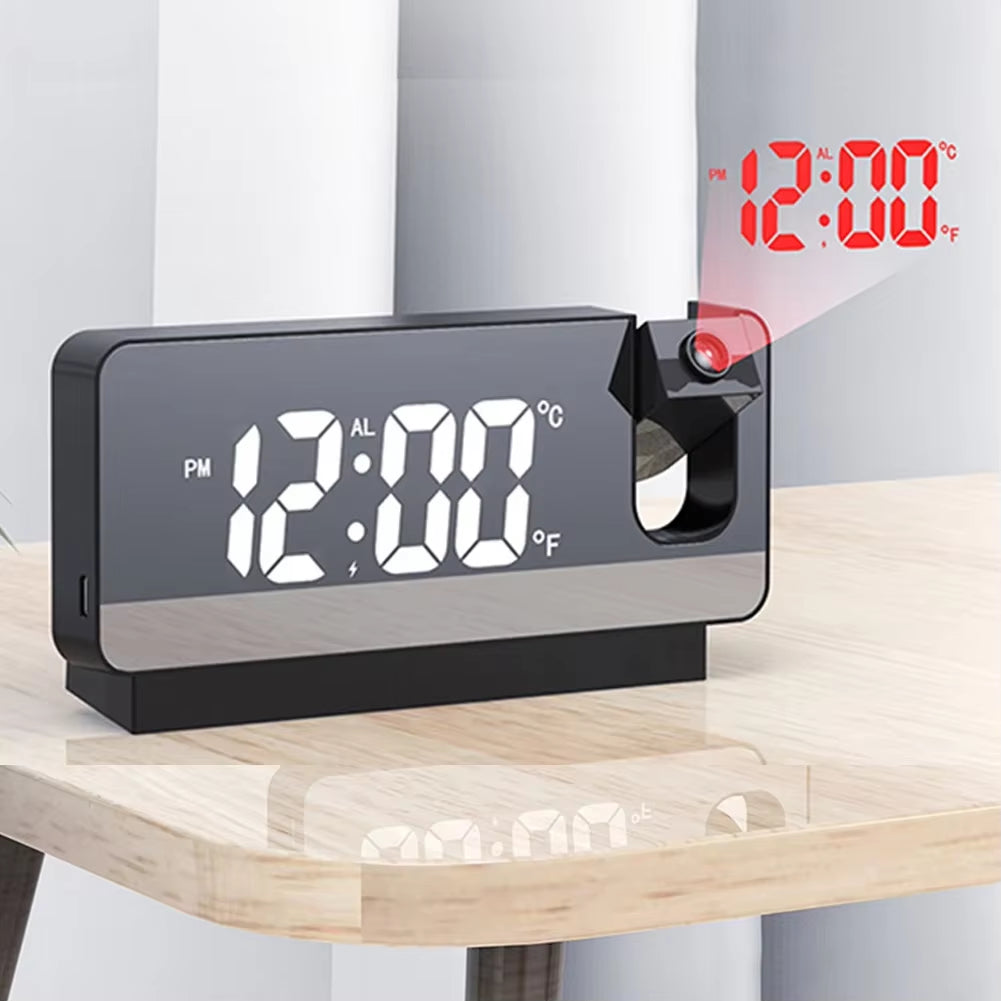 LED Digital Alarm Clock Snooze Function Clock and Temperature Display