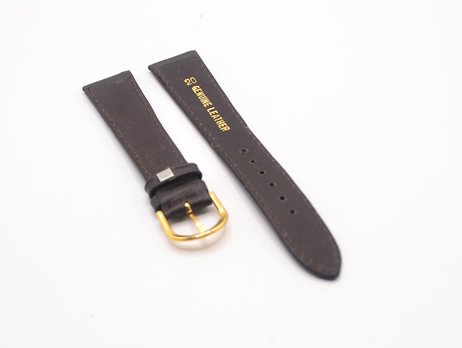 20mm Brown Leather Watch Strap