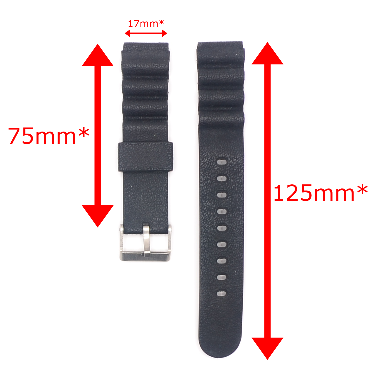 17mm rubber watch band sale