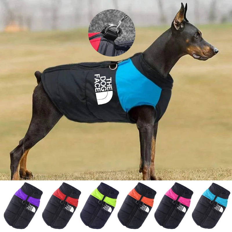 Waterproof Warm Winter Dog Coat Padded Zipper Jacket for Small Medium Big Dogs