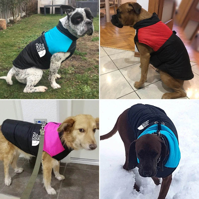 Waterproof Warm Winter Dog Coat Padded Zipper Jacket for Small Medium Big Dogs